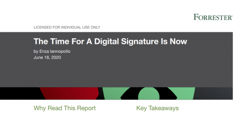 Forrester DIgital SIgnatures Report